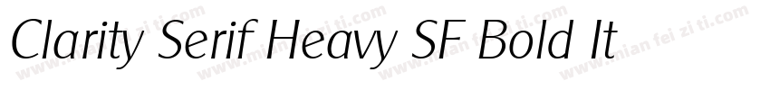 Clarity Serif Heavy SF Bold Italic字体转换